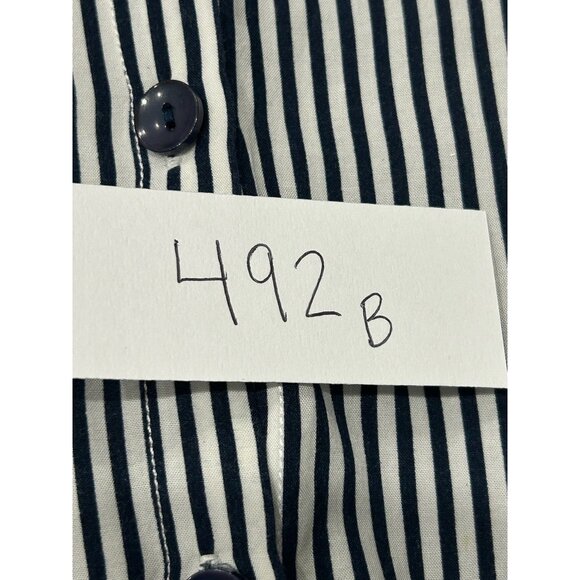 Solitaire Womens Stripe Button-Down Oversized Shirt Sz 1X - Picture 9 of 9